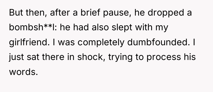 But then, after a brief pause, he dropped a bombsh**l:...