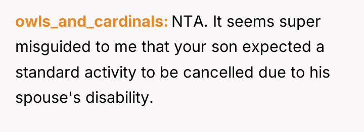 owls_and_cardinals NTA. It seems super misguided to me that your...
