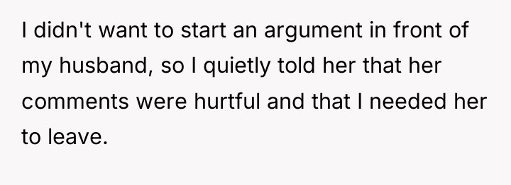 I didn't want to start an argument in front of...