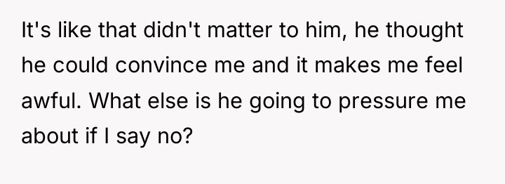 It's like that didn't matter to him, he thought he...