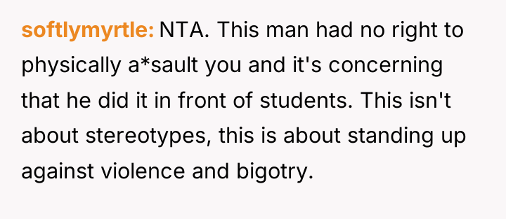 softlymyrtle NTA. This man had no right to physically a*sault...