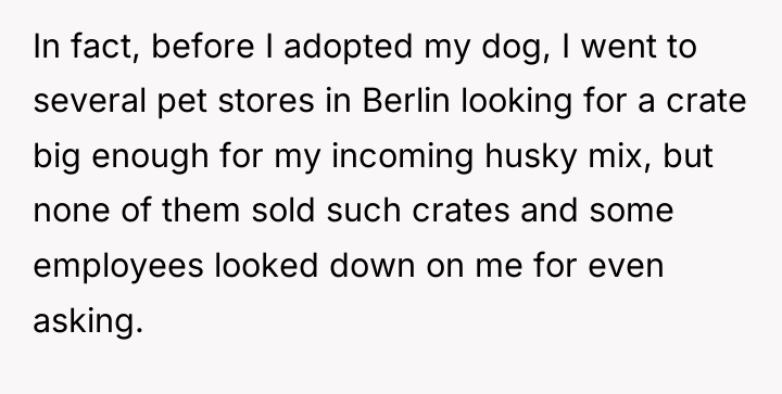 In fact, before I adopted my dog, I went to...
