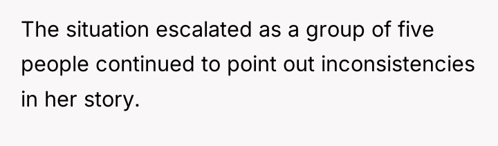The situation escalated as a group of five people continued...