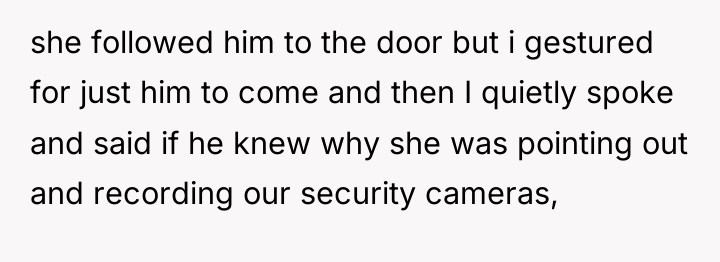 she followed him to the door but i gestured for...