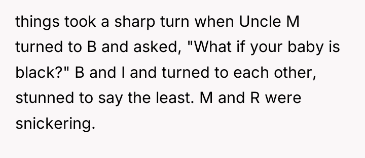 things took a sharp turn when Uncle M turned to...