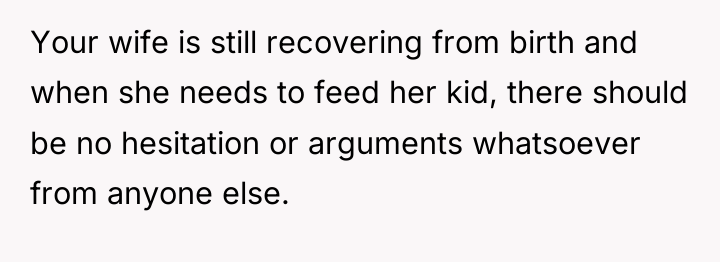 Your wife is still recovering from birth and when she...