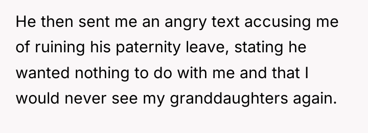 He then sent me an angry text accusing me of...