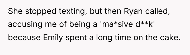 She stopped texting, but then Ryan called, accusing me of...