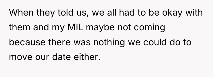 When they told us, we all had to be okay...