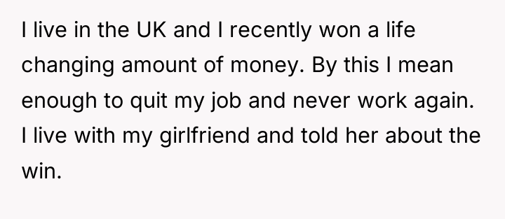 I live in the UK and I recently won a...