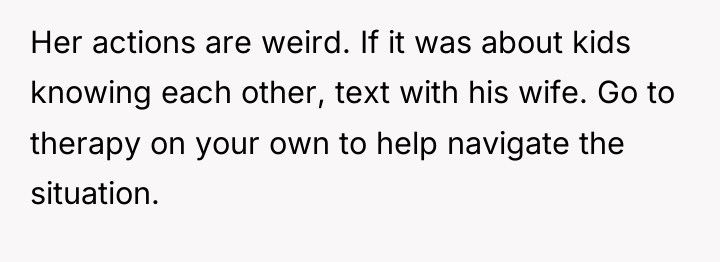 Her actions are weird. If it was about kids knowing...
