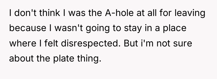I don't think I was the A-hole at all for...