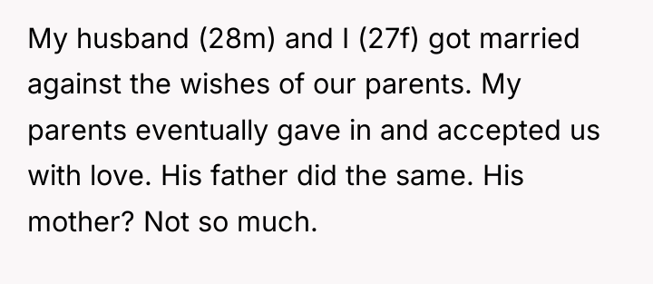 My husband (28m) and I (27f) got married against the...
