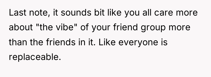 Last note, it sounds bit like you all care more...