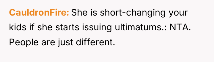 CauldronFire She is short-changing your kids if she starts issuing...