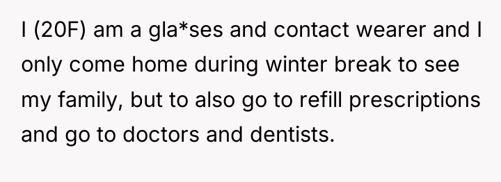I (20F) am a gla*ses and contact wearer and I...