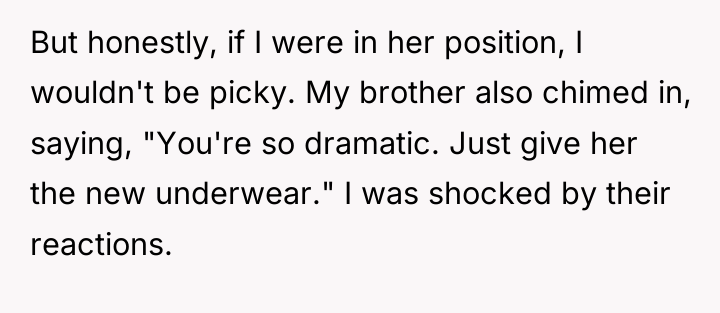 But honestly, if I were in her position, I wouldn't...