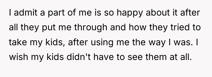 I admit a part of me is so happy about...