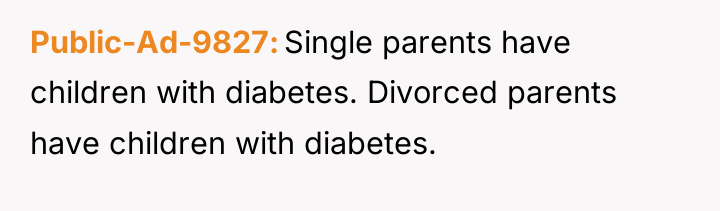 Public-Ad-9827 Single parents have children with diabetes. Divorced parents have...