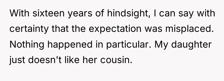 With sixteen years of hindsight, I can say with certainty...