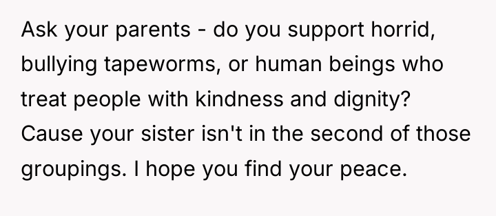 Ask your parents - do you support horrid, bullying tapeworms,...