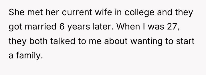 She met her current wife in college and they got...