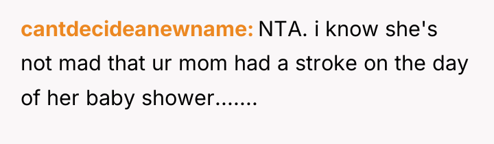 cantdecideanewname NTA. i know she's not mad that ur mom...