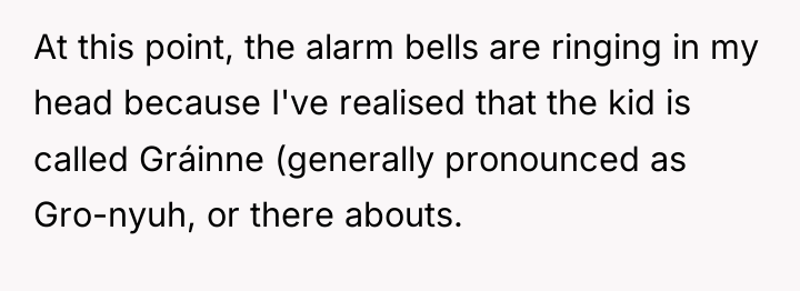 At this point, the alarm bells are ringing in my...