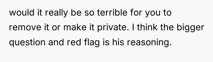 would it really be so terrible for you to remove...