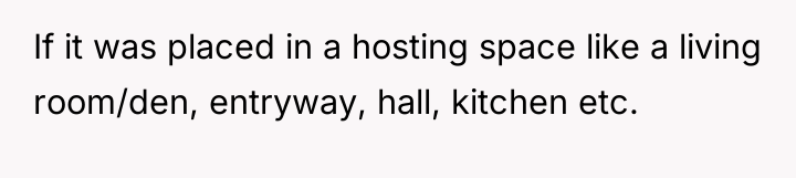 If it was placed in a hosting space like a...