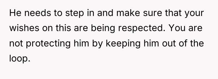 He needs to step in and make sure that your...