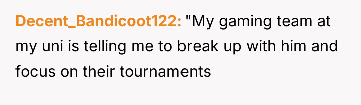 Decent_Bandicoot122 "My gaming team at my uni is telling me...