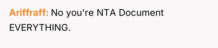 Ariffraff No you're NTA Document EVERYTHING.