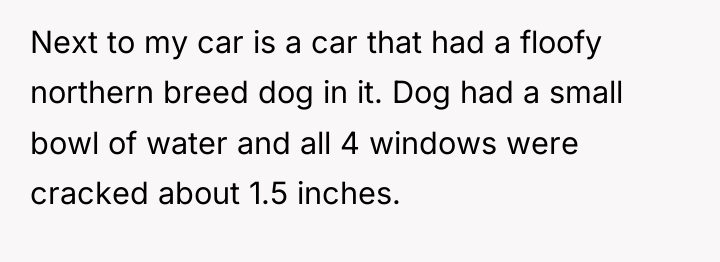Next to my car is a car that had a...