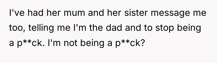 I've had her mum and her sister message me too,...