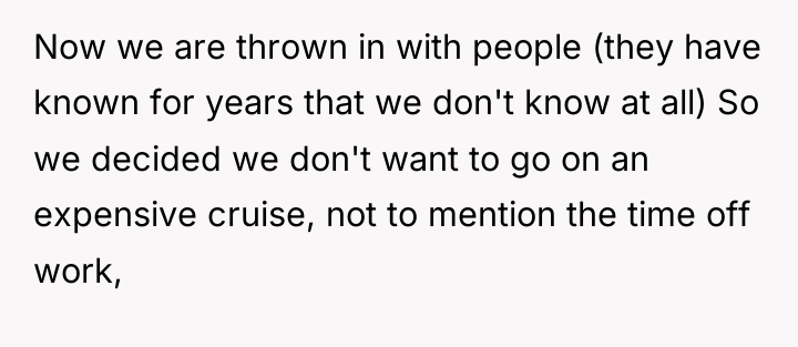 Now we are thrown in with people (they have known...