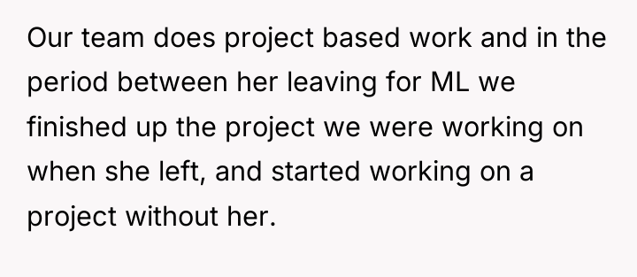 Our team does project based work and in the period...