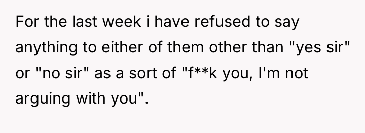 For the last week i have refused to say anything...