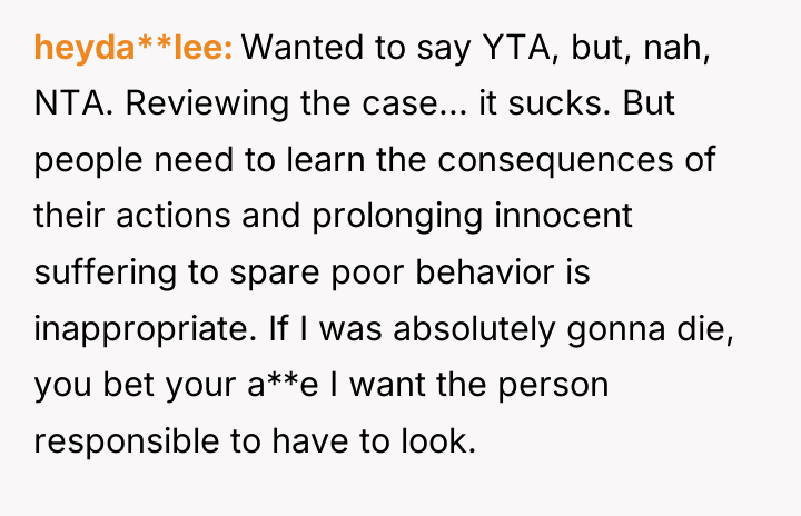 heyda**lee Wanted to say YTA, but, nah, NTA. Reviewing the...