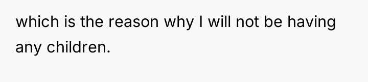 which is the reason why I will not be having...
