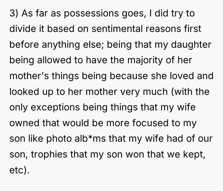 3) As far as possessions goes, I did try to...