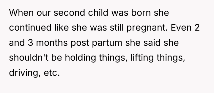 When our second child was born she continued like she...