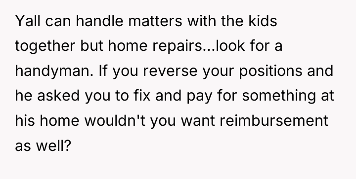 Yall can handle matters with the kids together but home...