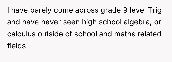 I have barely come across grade 9 level Trig and...