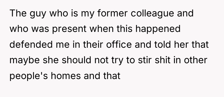 The guy who is my former colleague and who was...