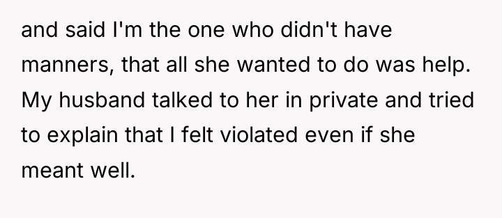 and said I'm the one who didn't have manners, that...
