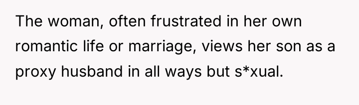 The woman, often frustrated in her own romantic life or...