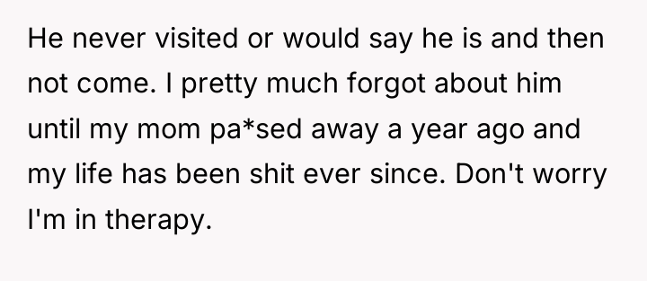 He never visited or would say he is and then...