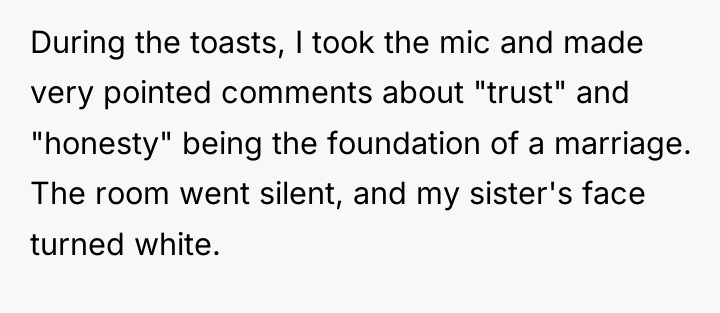 During the toasts, I took the mic and made very...