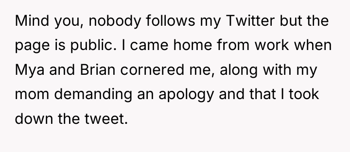 Mind you, nobody follows my Twitter but the page is...